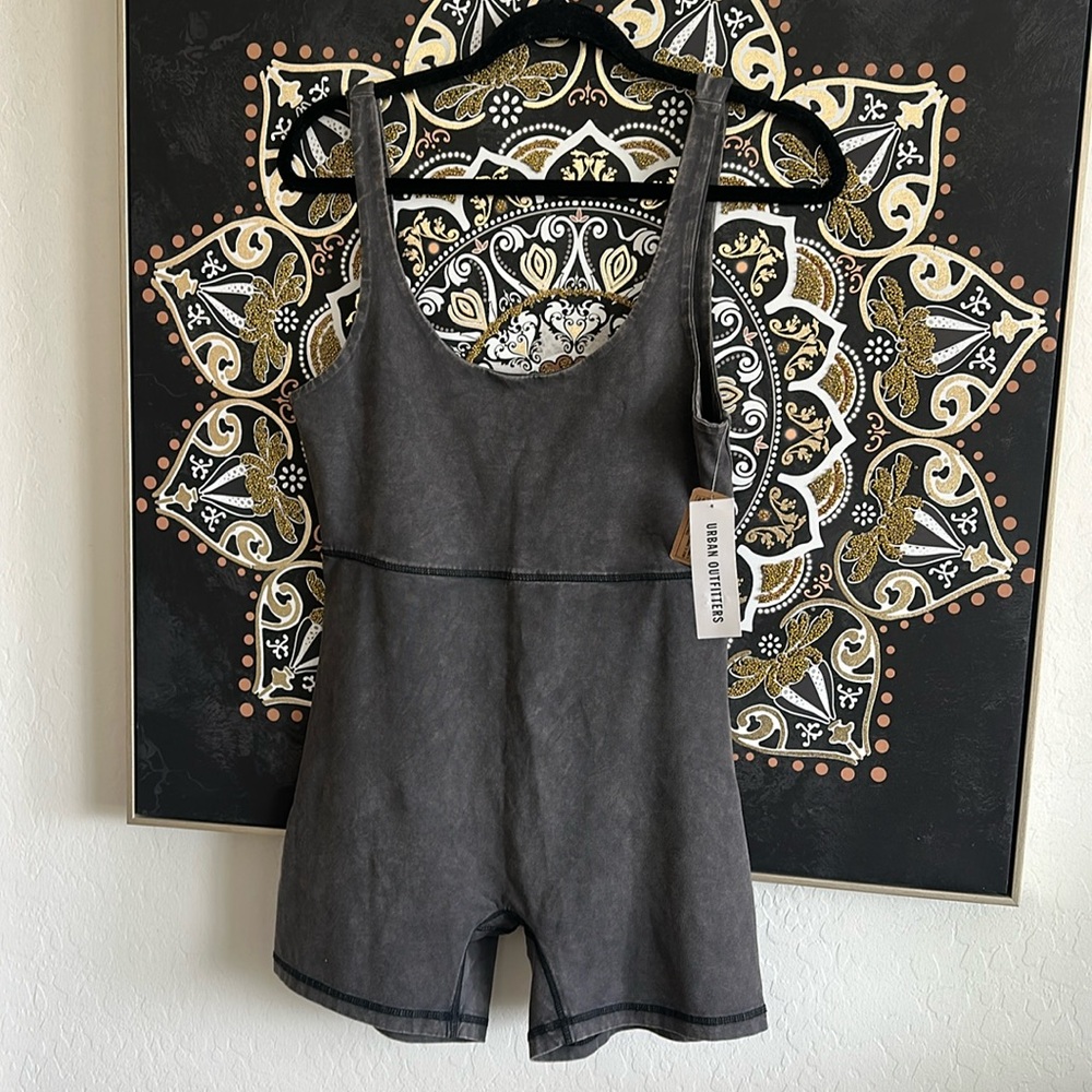 Women's Charcoal Sleeveless Romper - Urban Outfitters
